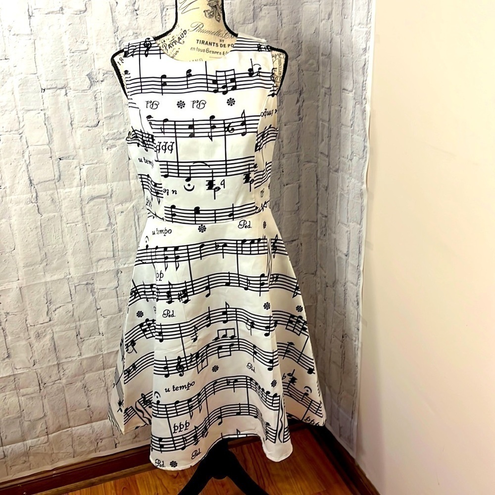 NEW Blum Musical Design Black and White Dress